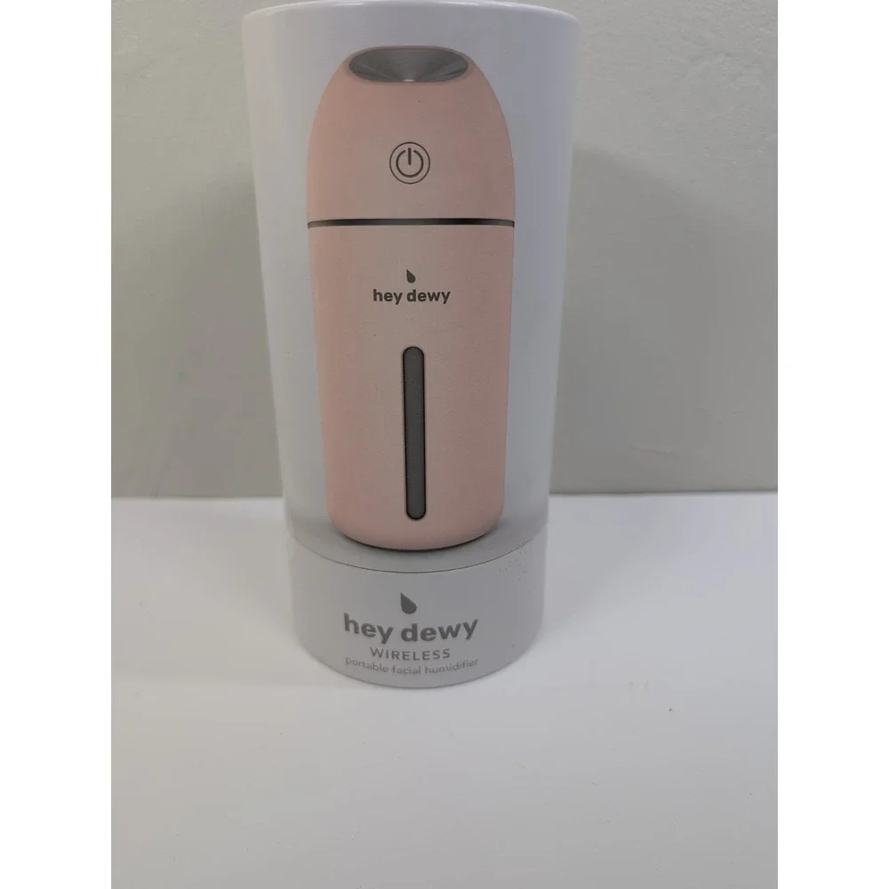 Hey Dewy Cordless Rechargeable Portable Daily Humidifier Blush‎ Color New